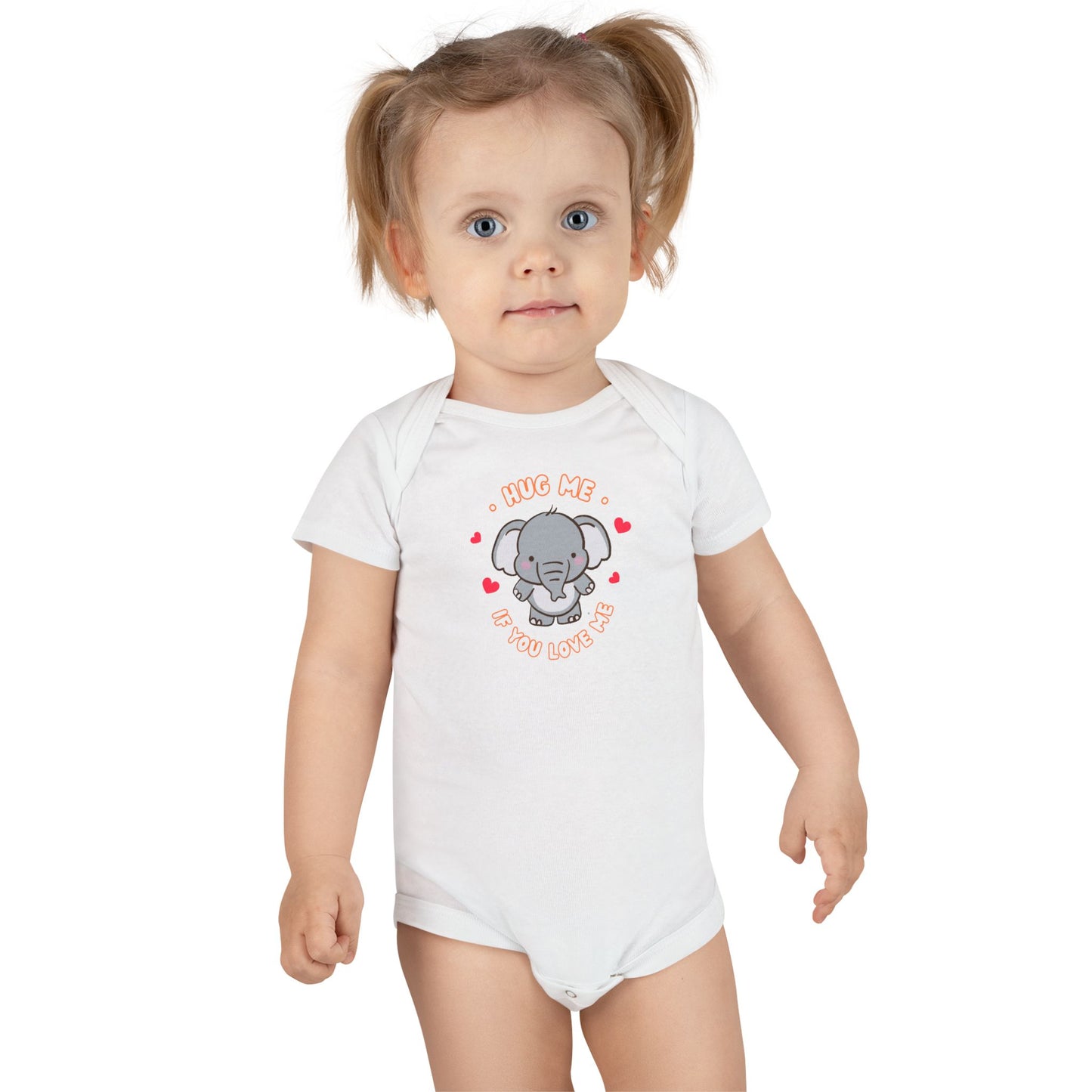 Organic Baby Bodysuit (Cuddly Elephant)