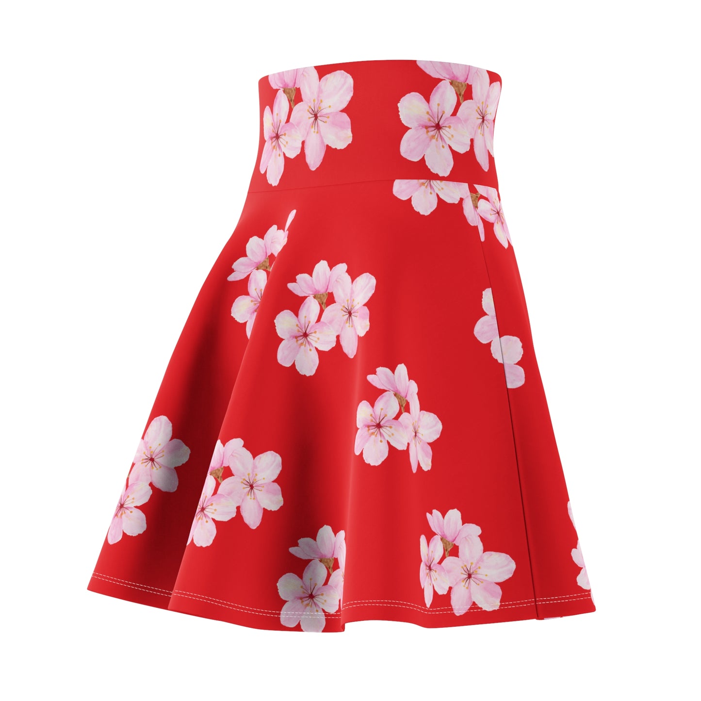 Cherry Blossom Skater Skirt (red)