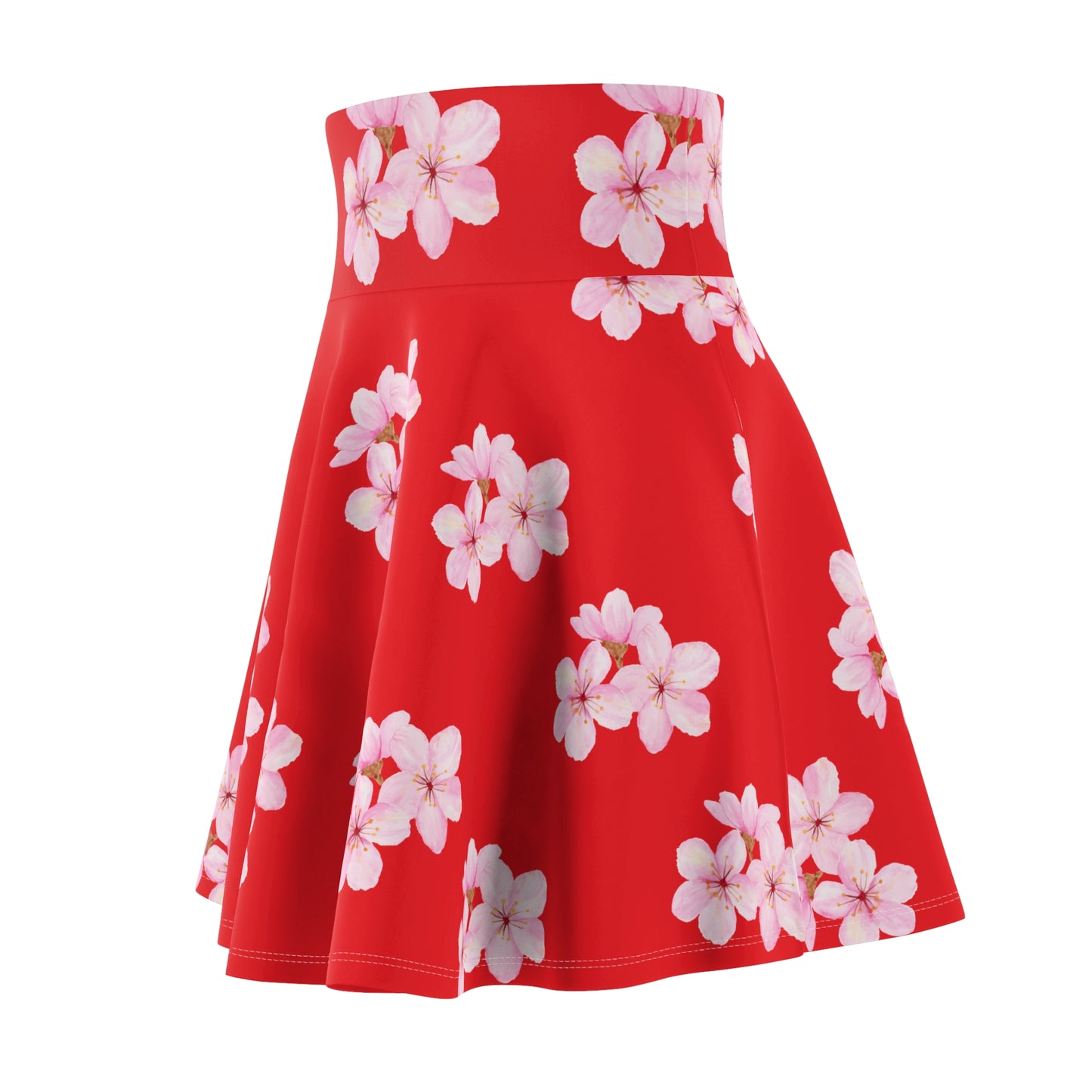 Cherry Blossom Skater Skirt (red)