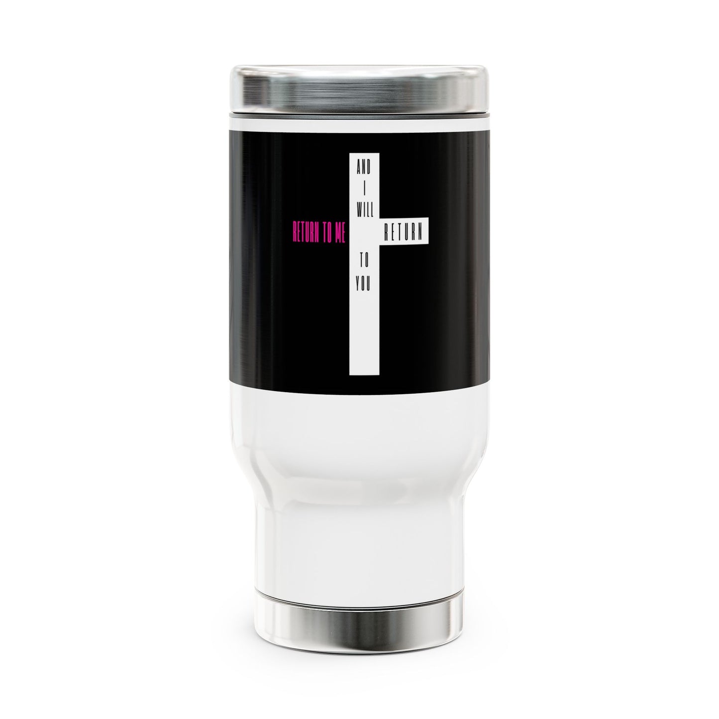 Stainless Steel Travel Mug with Handle, 14oz