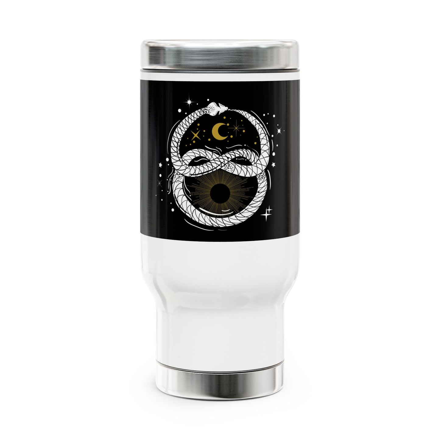 Stainless Steel Travel Mug with Handle, 14oz