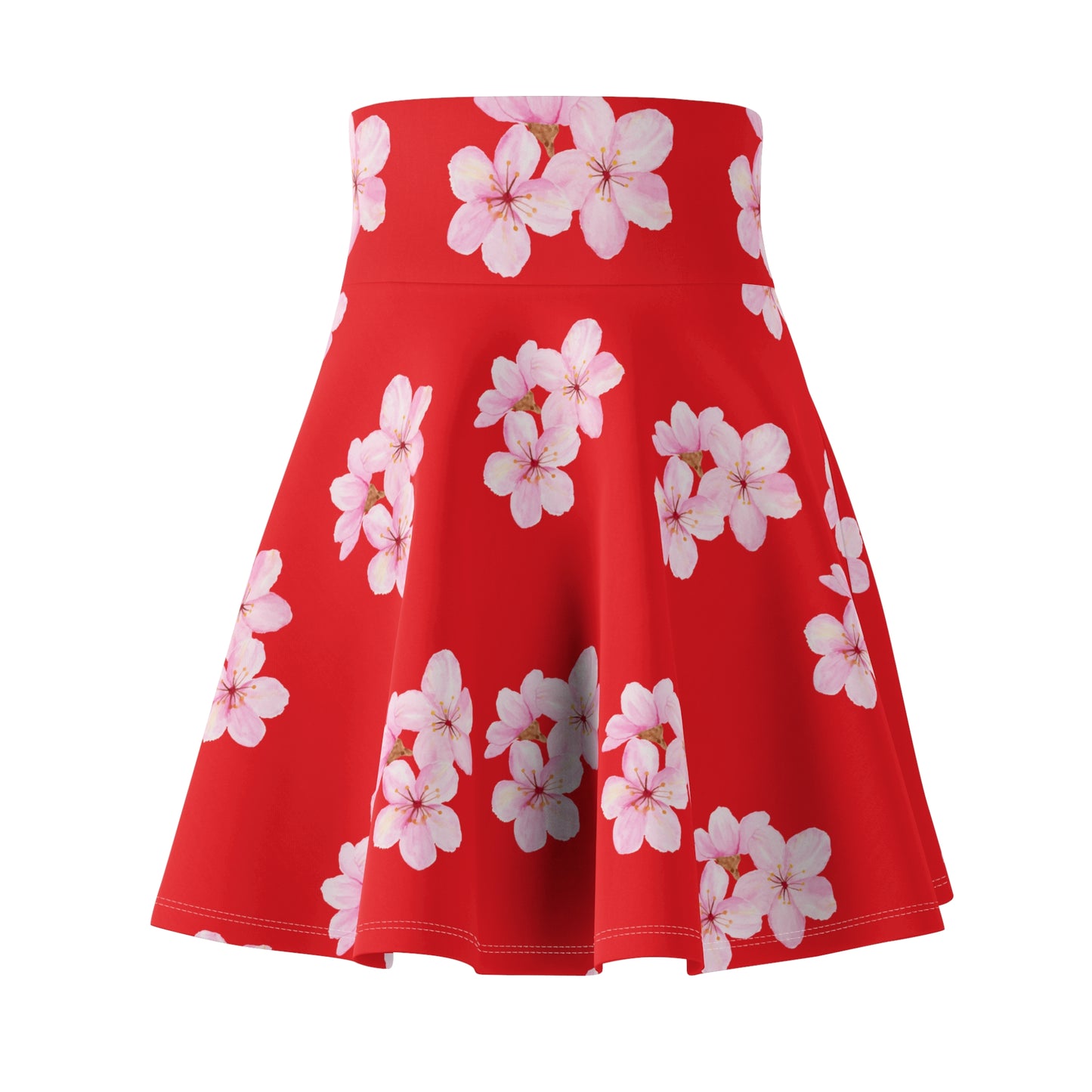 Cherry Blossom Skater Skirt (red)