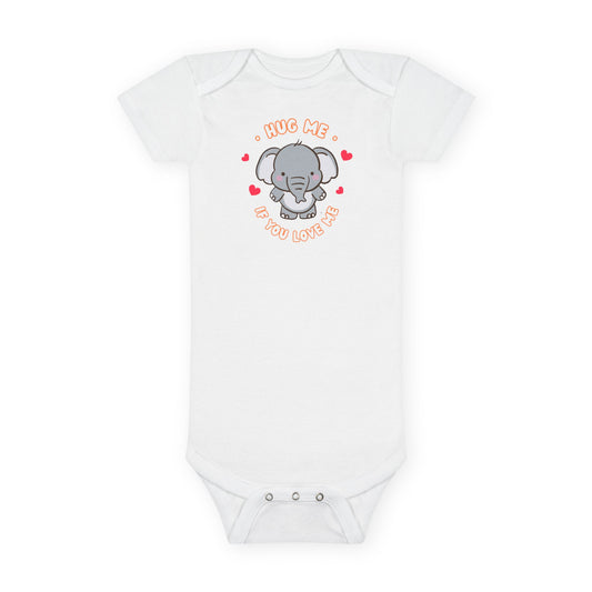 Organic Baby Bodysuit (Cuddly Elephant)