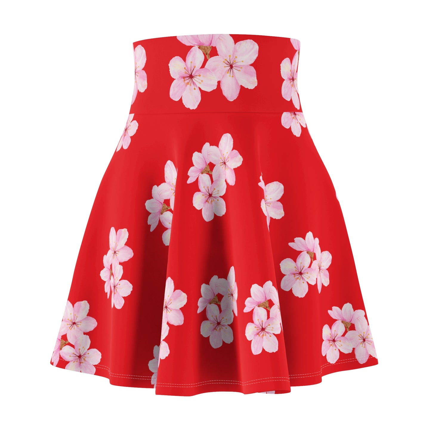 Cherry Blossom Skater Skirt (red)