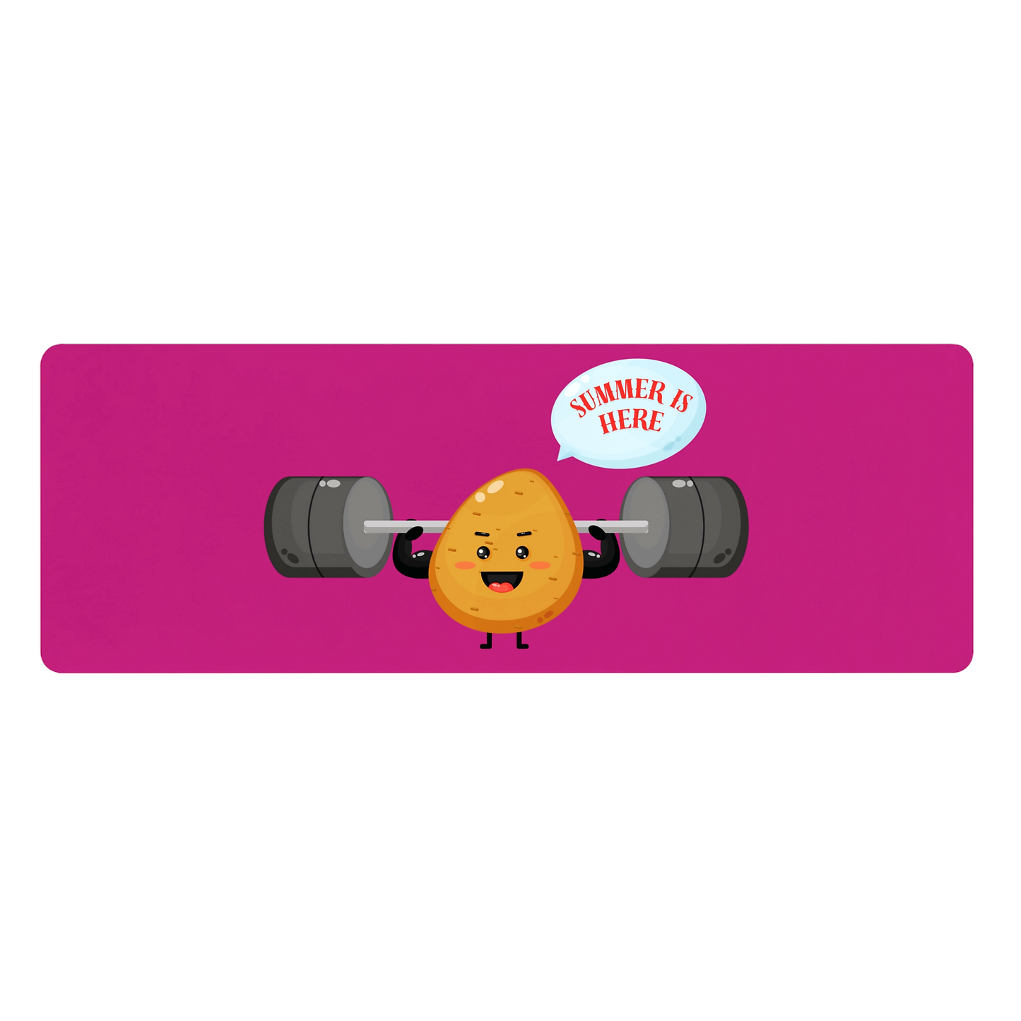 Cheerful Potato Yoga Mat (Pink)