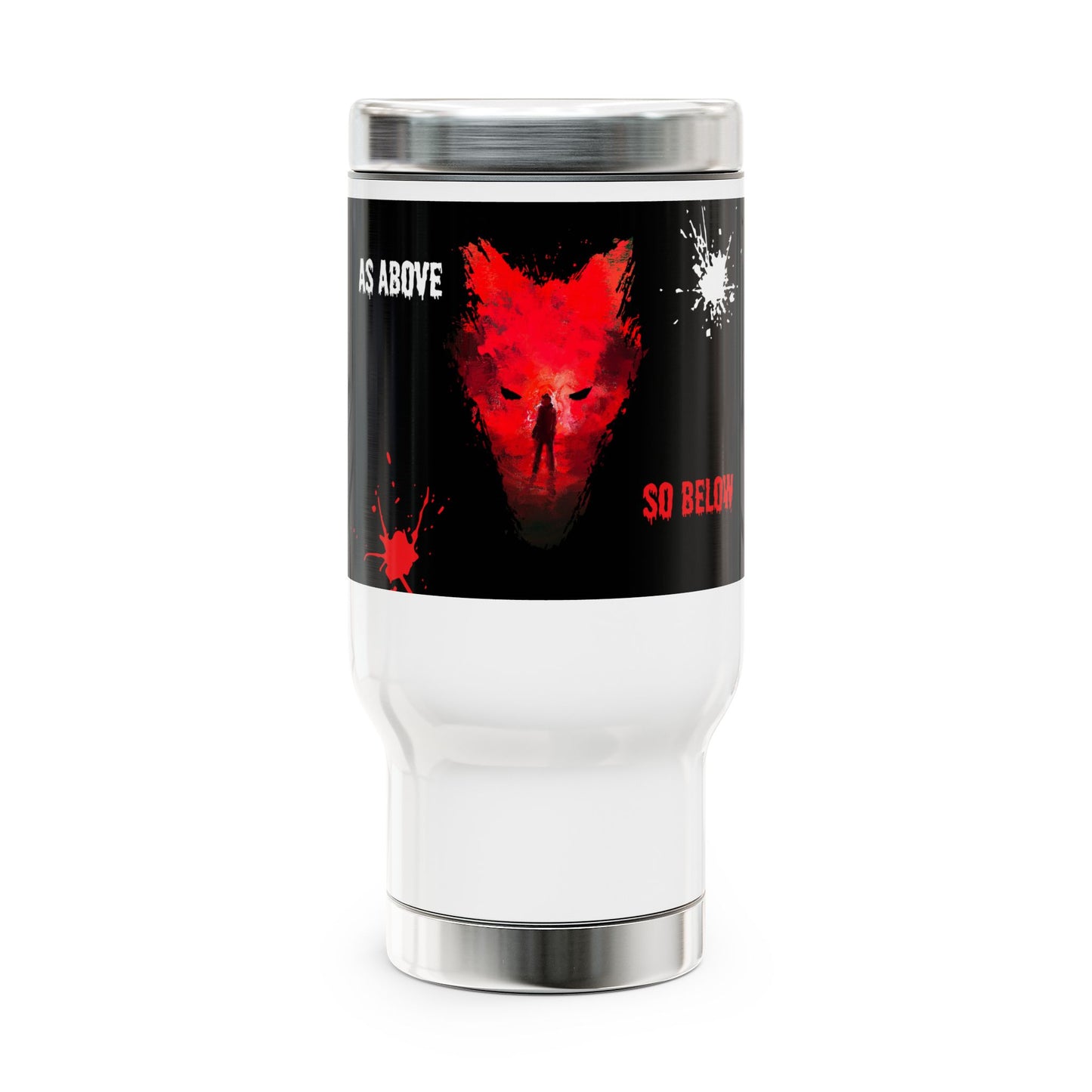 Stainless Steel Travel Mug with Handle, 14oz