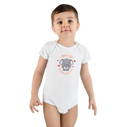 Organic Baby Bodysuit (Cuddly Elephant)